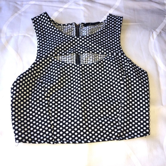 3 crop tops elephant polka dot cleavage opening - Picture 8 of 11